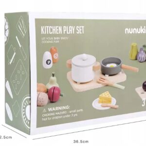 Drewniany zestaw akcesoriów kuchennych Nunukids – zdjęcie 8