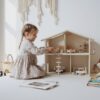 Drewniany domek dla lalek retro nunukids – zdjęcie 5