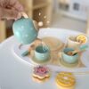 DREWNIANY ZESTAW DO HERBATY W KROPECZKI — widok 2