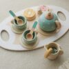 DREWNIANY ZESTAW DO HERBATY W KROPECZKI — widok 4