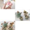 DREWNIANY ZESTAW DO HERBATY W KROPECZKI — widok 6