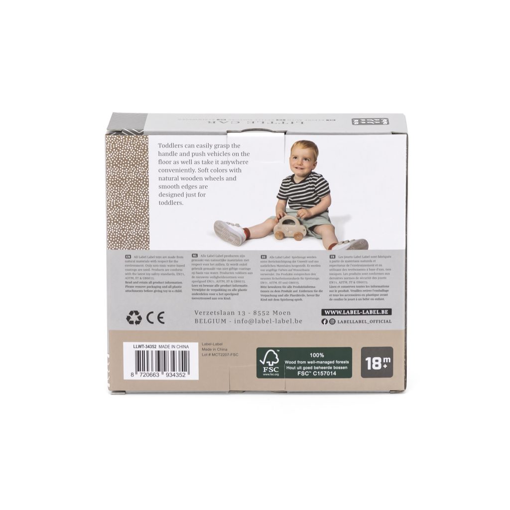 DREWNIANY SAMOCHODZIK NUGAT LABEL LABEL — widok 6