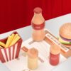DREWNIANY ZESTAW FAST FOOD — widok 3