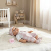 Lalka bobas w nosidełku z czapeczką z uszami niemowlak 30cm — widok 4