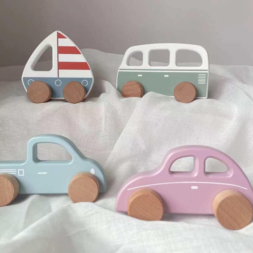 Drewniany samochodzik mini busik — widok 2