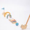 Drewniany edukacyjny zestaw do gry w mini golfa — widok 2