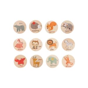 DREWNIANE PUZZLE ZWIERZĄTKA MONTESSORI GRA