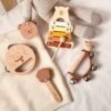 DUŻY DREWNIANY ZESTAW INSTRUMENTÓW MUZYCZNYCH MIŚ — widok 3