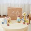 Drewniany zestaw edukacyjny 3w1 – żyrafa, sorter, wieża montessori XXL — widok 2