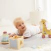 Drewniany zestaw edukacyjny 3w1 – żyrafa, sorter, wieża montessori XXL — widok 5